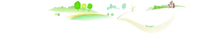 Landscape view with two silhouettes vector clip art