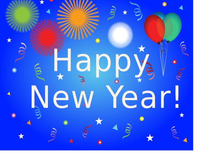 Happy New Year banner with balloons vector image