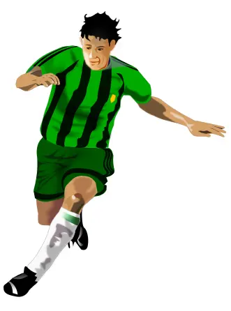 A soccer player vector clip art