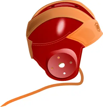 Vintage leather football helmet vector image
