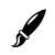 Black painting brush vector clip art