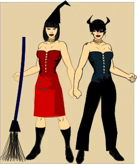 Halloween costumes vector image