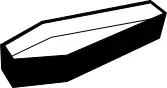Silhouette vector image of coffin