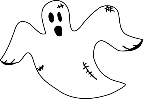Vector graphics of stitched ghost