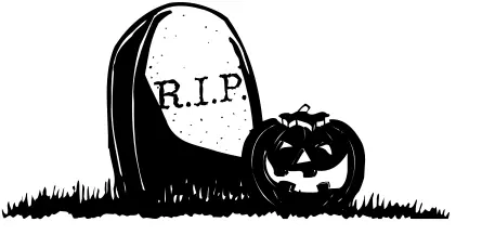 Gravestone with pumpkin vector image