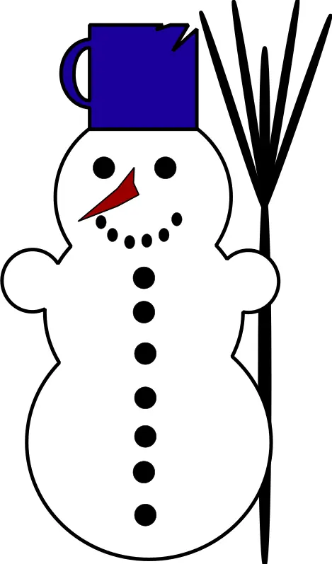 Funny snowman vector graphics