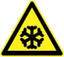 Freezing hazard warning sign vector image