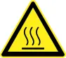 Hot hazard warning sign vector image