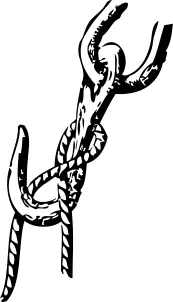 Black wall hitch vector illustration