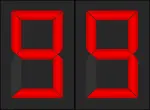 Digital numberdisplay vectorimage