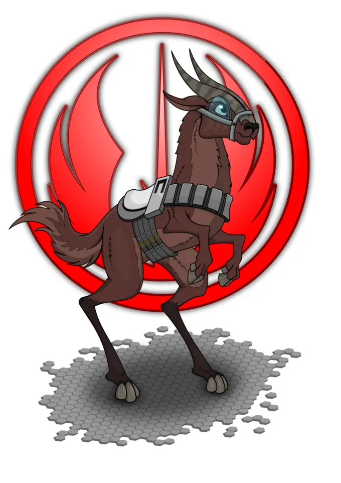 Vector image of horse standing up
