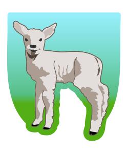 Vector illustration of young lamb