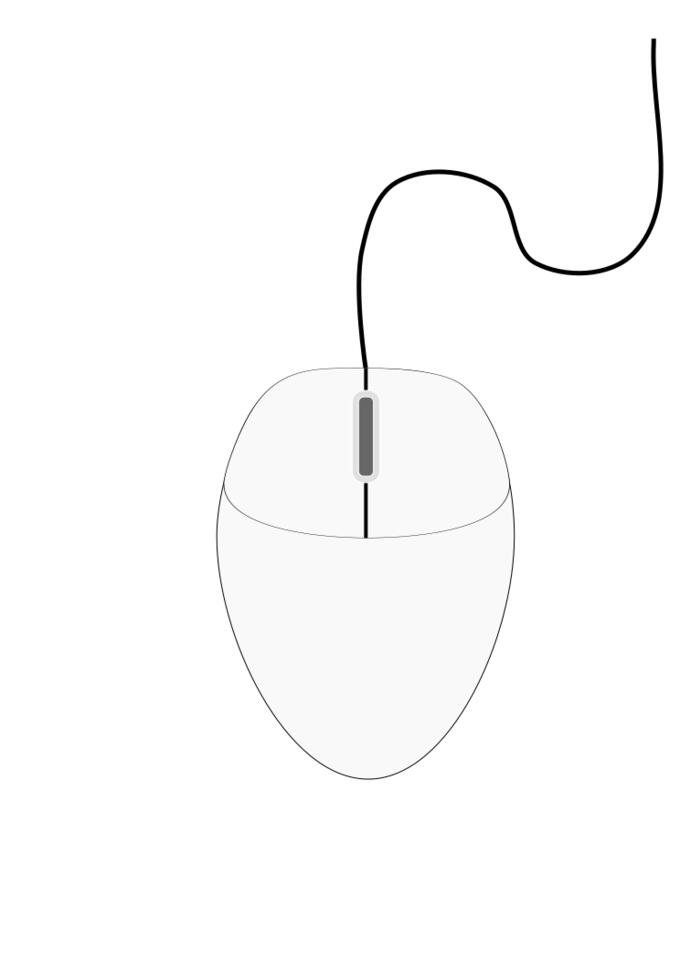 Vector image of white computer mouse 1