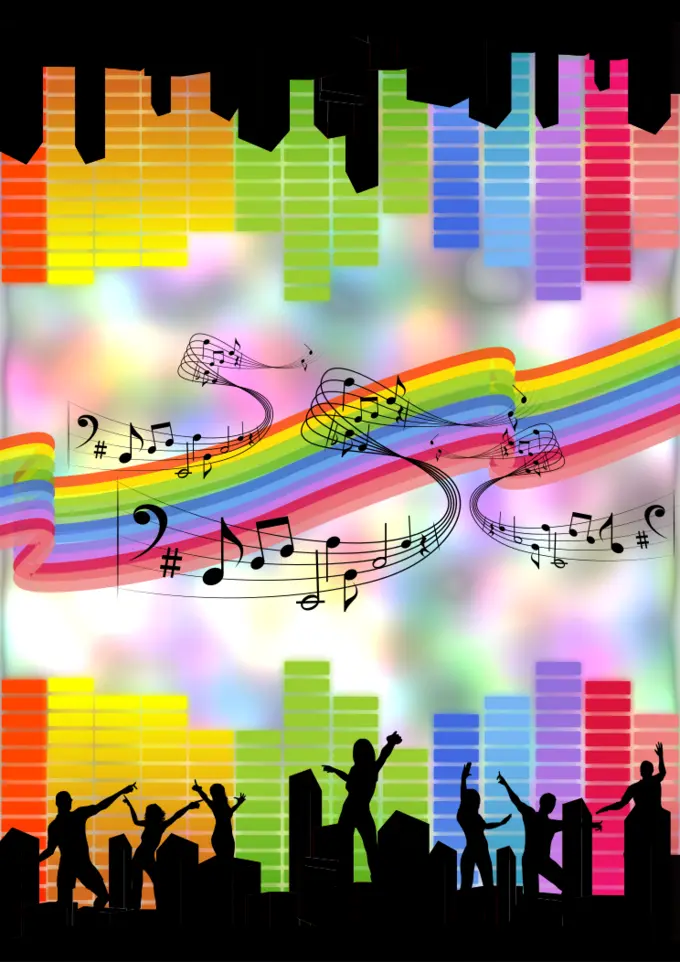 Music theme background vector image