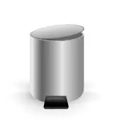 Empty trash can vector image
