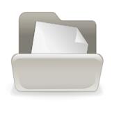 Folder with blank paper vector illustration
