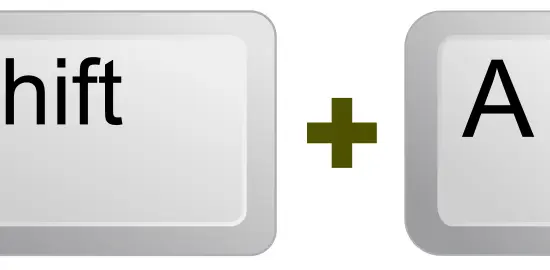 Shit and A key combination vector drawing