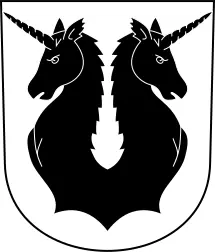 Mettmenstetten coat of arms with frame vector image