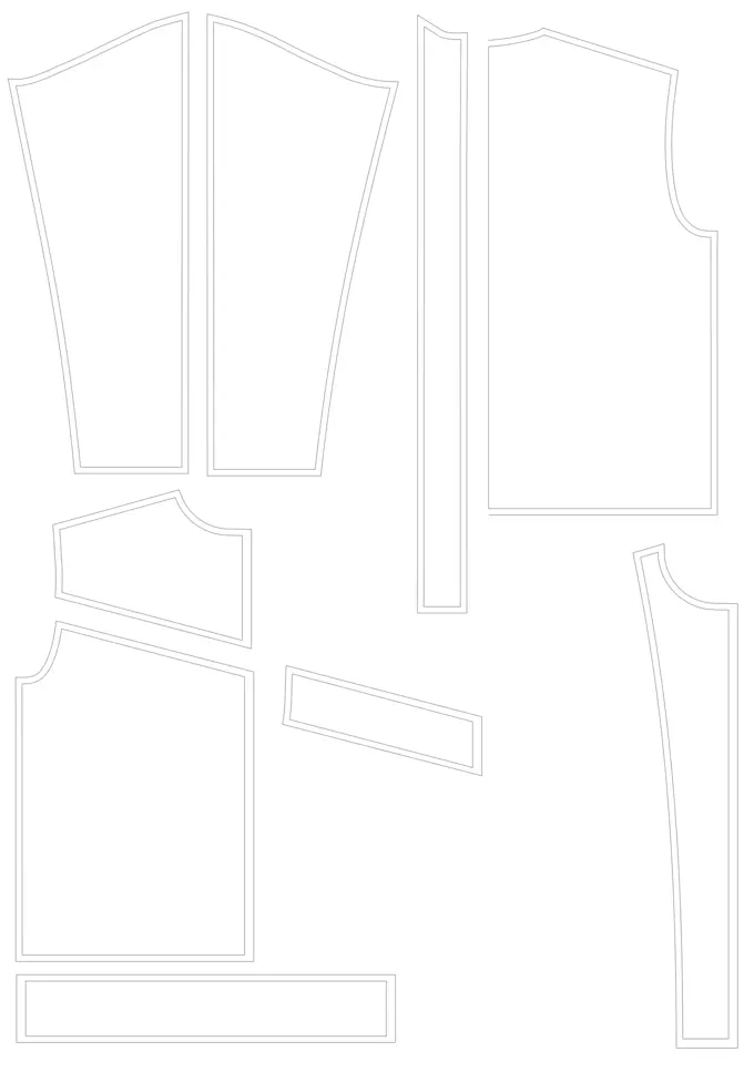 Valentina jacket sewing pattern vector image