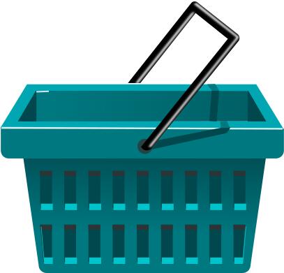 Blue shopping cart vector image