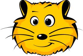 Hamster comic face vector image