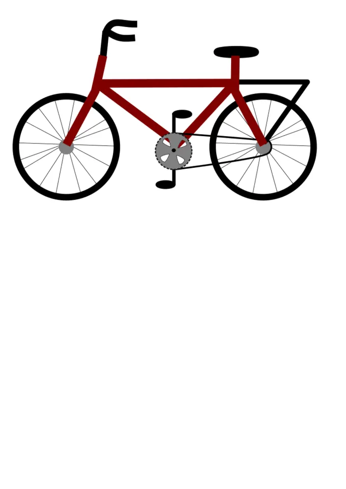 Vector illustration of a red bike