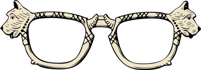 Dog glasses vector image