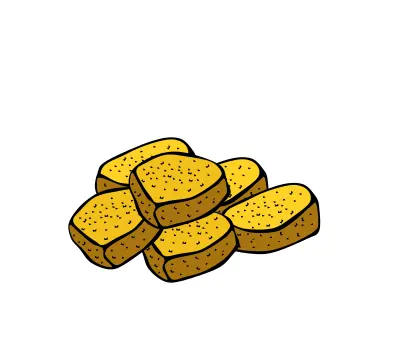 Chicken nuggets vector illustration