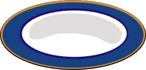 Blue dinner plate vector illustration