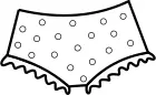 Black and white dotted panties vector image