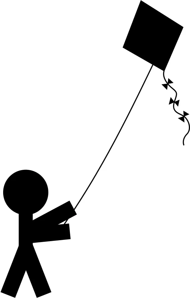 Child with a kite vector illustration