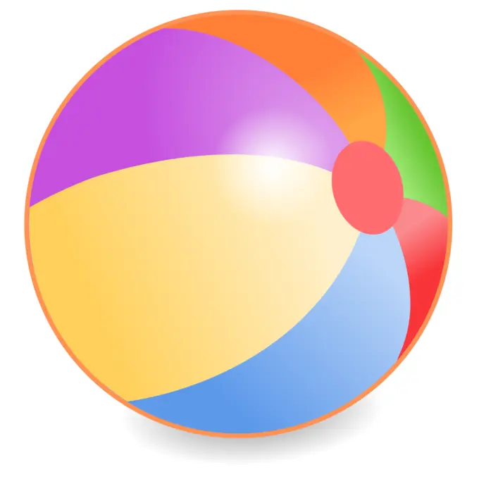 Vector graphics of beach ball