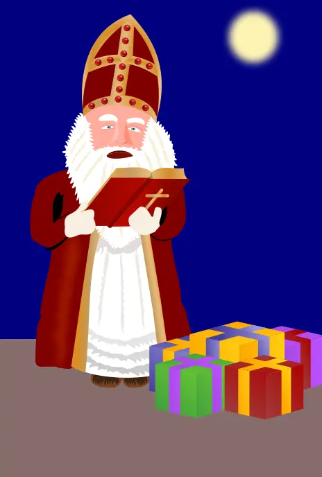 Sinterklaas with presents vector image