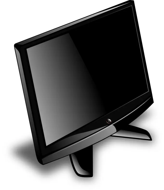 LCD monitor vector image
