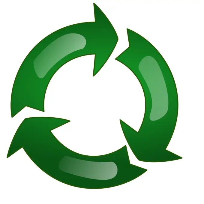 Recycling sign vector drawing