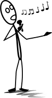 Line man performing musical vector drawing
