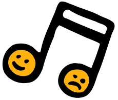 Happy note vector drawing