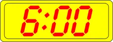 Digital clock display vector illustration