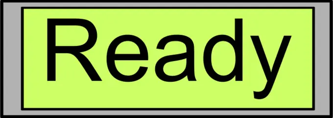 Digital Display "Ready" vector image