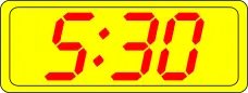 Digital clock display vector illustration