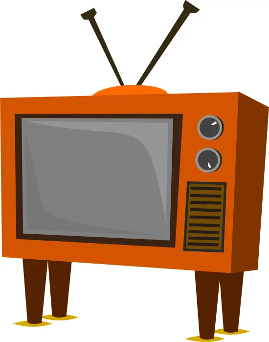 Funky old TV set vector image