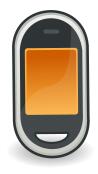 Touchscreen mobile phone vector icon