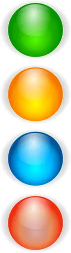 Colored bullets vector image