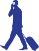 Businessman on phone vector image