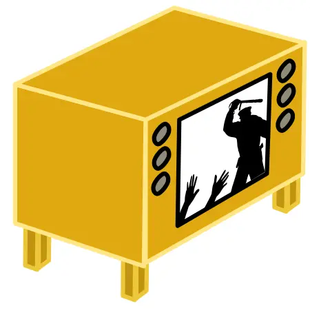 Television violence vector clip art