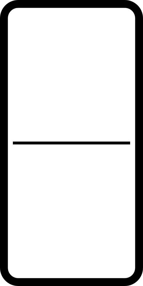 Vector clip art of empty domino tile