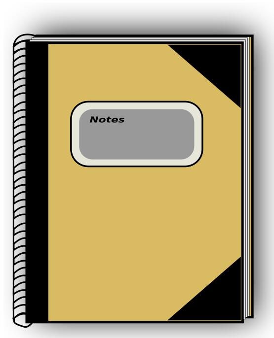 Vector drawing of notebook