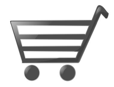 Shopping cart sign vector drawing