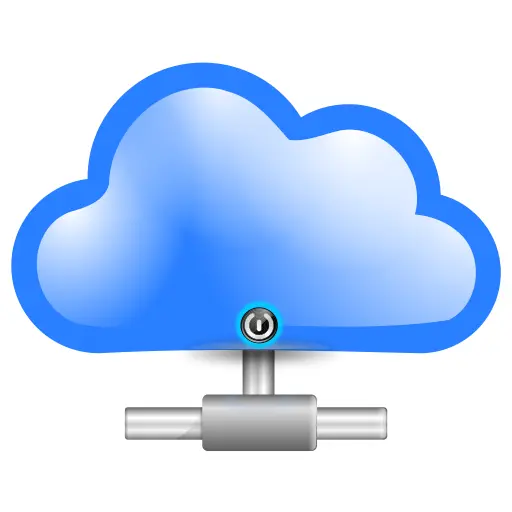 Secure cloud computing icon vector image