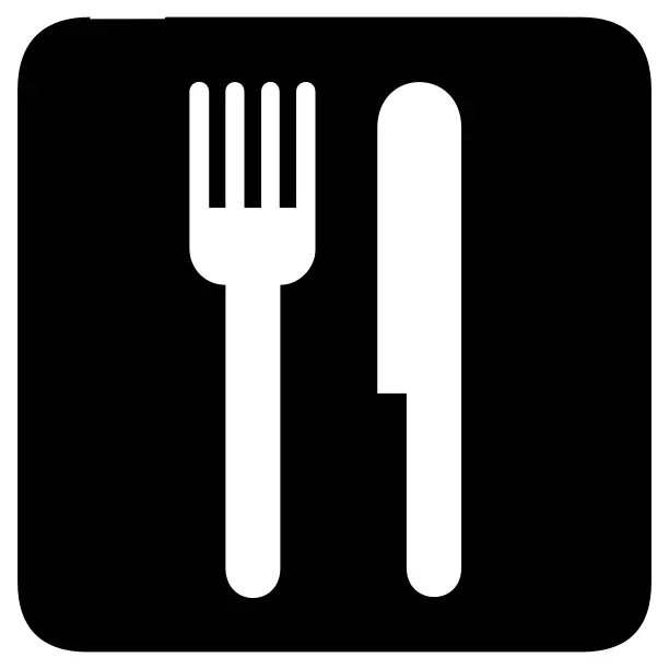 Airport restaurant aiga vector icon